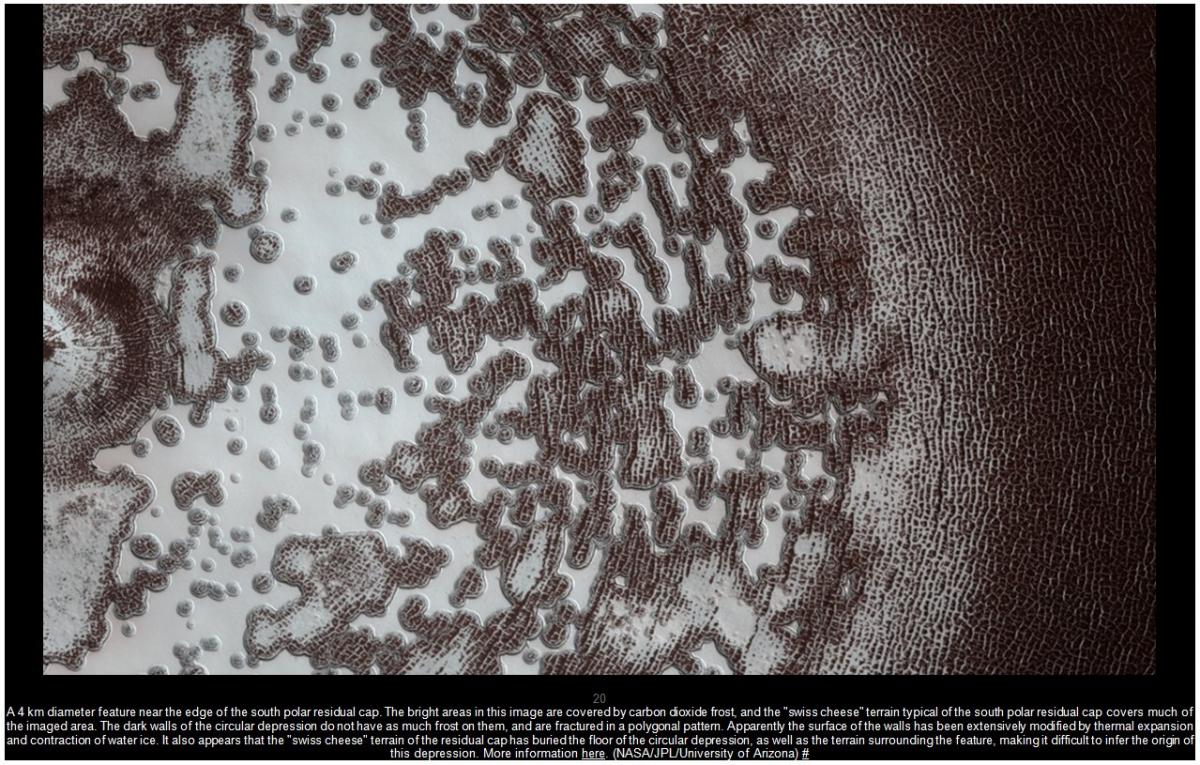 Mars - hirise zuidpool kap 2