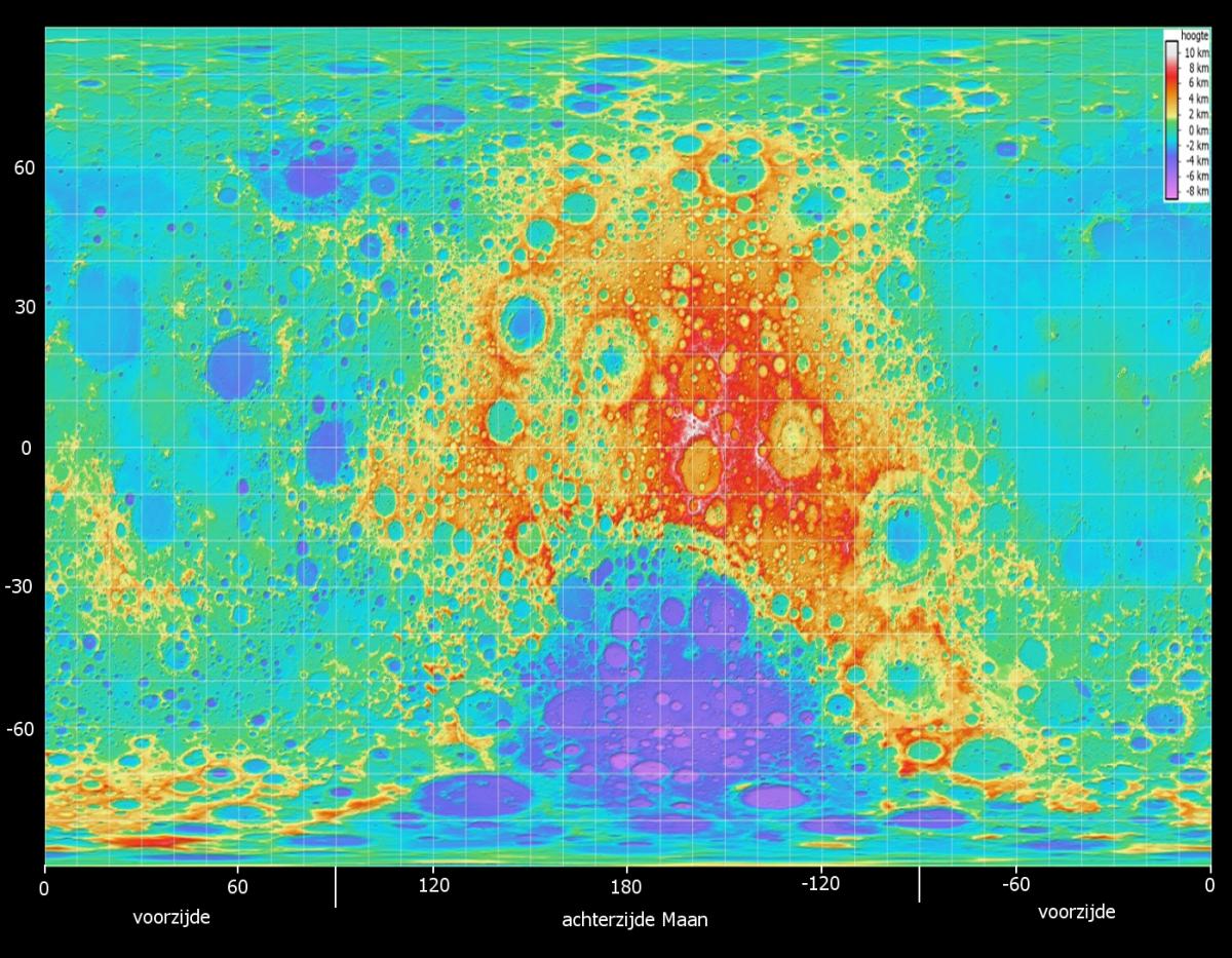 Maan hoogtekaart 2