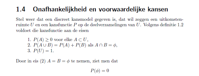 definitie kansfunctie