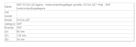 hoekcontactkogellager 5312(1)