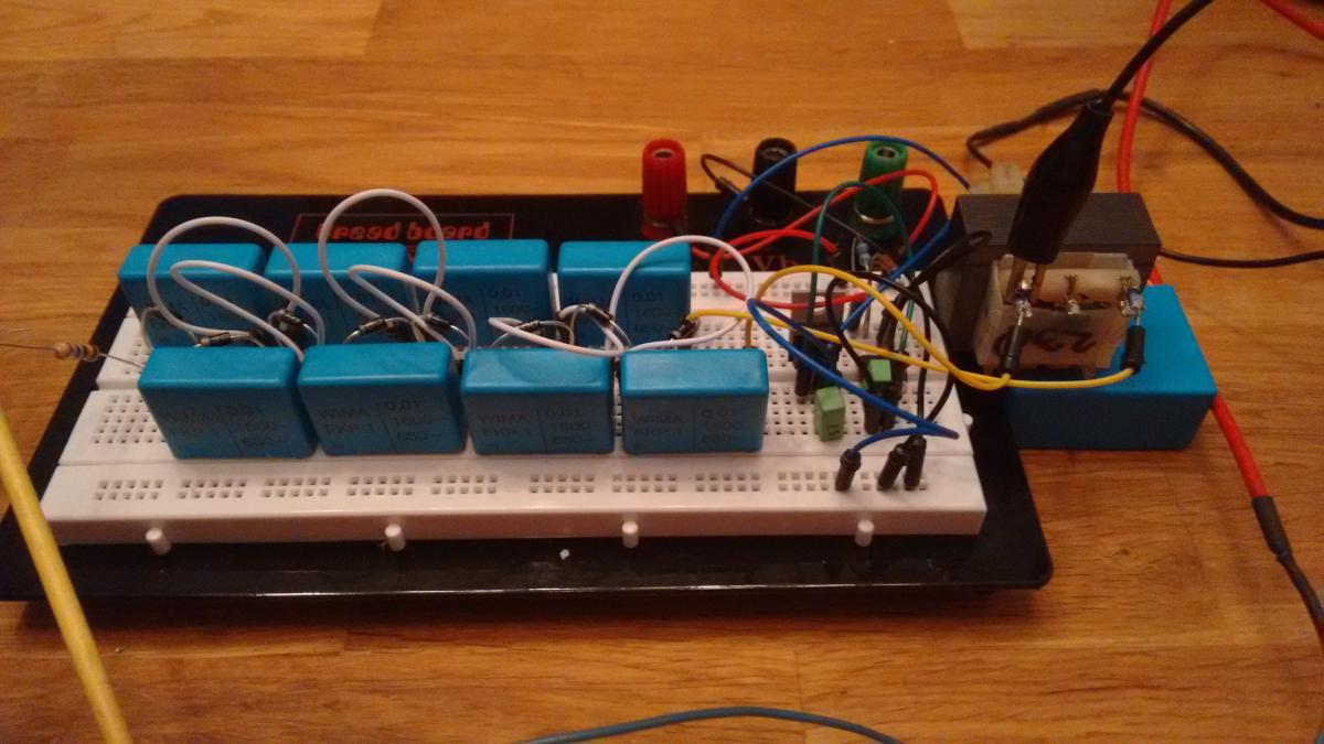 Protoboard met Ion scrubber