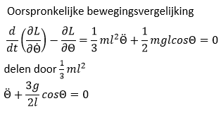 bewegingsvergelijking