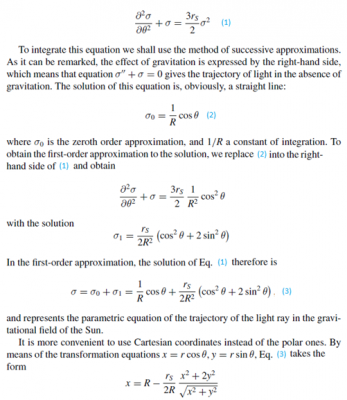 Lightdeflection by gravity trajectory1