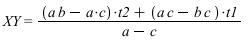 Afstand XY formule